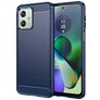 Mobigear Brushed Slim Coque Motorola Moto G54 Coque arrière en TPU Souple - Bleu