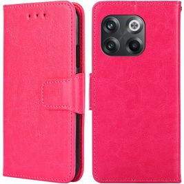 Mobigear Wallet Housse OnePlus 10T Etui Porte-Monnaie - Magenta
