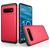 Mobigear Card Coque Samsung Galaxy S10 Plus Coque arrière Rigide Anti-Chocs avec Porte-Cartes - Rouge