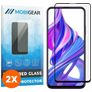 Mobigear Premium HONOR 9X Pro Verre trempé Protection d'écran - Compatible Coque - Noir (Lot de 2)