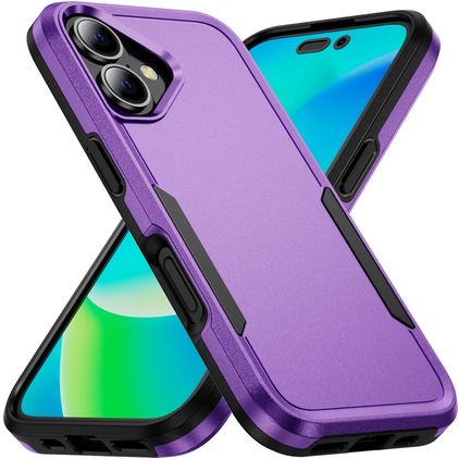 Mobigear Heavy Armor Coque iPhone 16 Plus Coque arrière Rigide Anti-Chocs - Violet