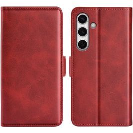 Mobigear Slim Magnet Housse Samsung Galaxy S24 FE Etui Porte-Monnaie - Rouge