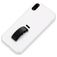 Mobigear Rubber Ring iPhone XS Max Plastique rigide Coque arrière avec bague de maintien - Blanc