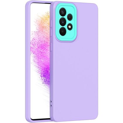 Mobigear Colors Coque Samsung Galaxy A73 Coque arrière en TPU Souple - Violet