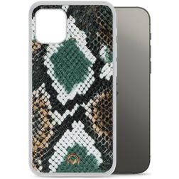 Mobilize Magnet Gelly Coque iPhone 12 Coque arrière en TPU Souple Anti-Chocs - Green Snake