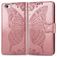 Mobigear Butterfly Housse iPhone SE (2020) Etui Porte-Monnaie - Rose doré