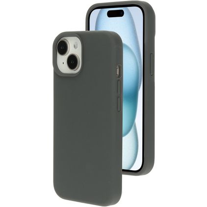 Mobiparts iPhone 15 Silicone Coque arrière - Urban Grey