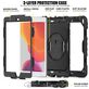 Mobigear SureGrip Xtreme Coque iPad 9 (2021) Coque Arrière Rigide Antichoc + Porte-crayon + Bandoulière + Support Amovible - Noir