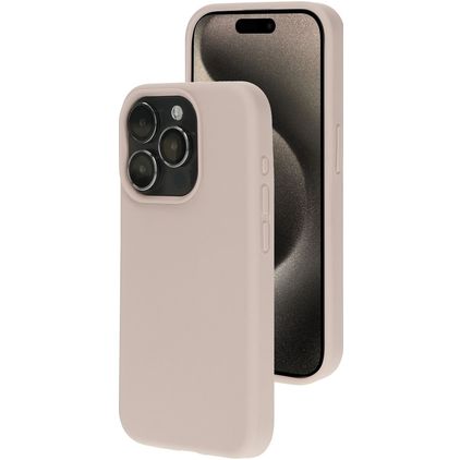 Mobiparts Coque iPhone 15 Pro Coque arrière en Silicone - Soft Salmon
