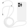 Mobigear Lanyard iPhone 14 Pro Coque avec cordon en Silicone - Blanc