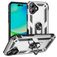 Mobigear Armor Ring iPhone 17 Plastique rigide Coque arrière Antichoc avec bague de maintien - Argent