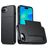 Mobigear Card Coque iPhone 16e Coque arrière Rigide Anti-Chocs avec Porte-Cartes - Noir