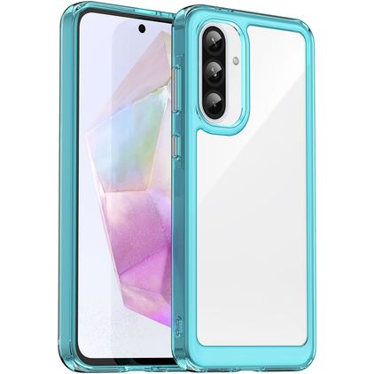 Mobigear Crystal Coque Samsung Galaxy A36 Coque arrière Rigide - Bleu
