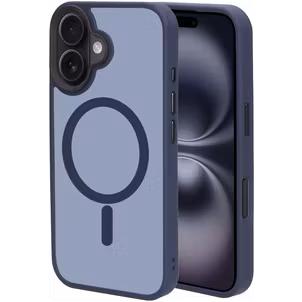 Mobiparts Hardcover Coque iPhone 16 MagSafe Coque arrière Rigide - Satin Blue