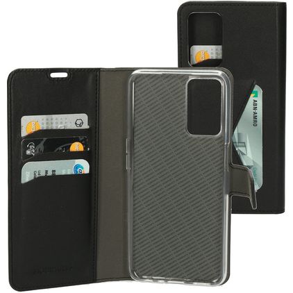 Mobiparts Classic Wallet Housse OPPO A16 Etui Porte-Monnaie - Noir