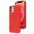 Mobiparts Coque iPhone 12 Pro Coque arrière en Silicone - Scarlet Red