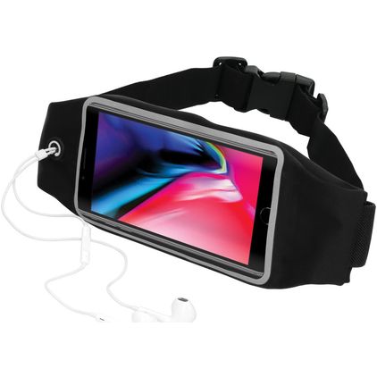 Mobiparts Comfort Fit Belt Brassard Téléphone iPhone 8 Plus Ceinture Coque de Sport en Neoprène - Noir