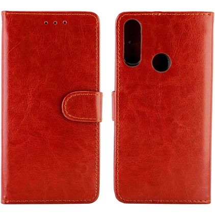Mobigear Wallet Housse OPPO A31 Etui Porte-Monnaie - Marron