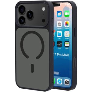 Mobiparts Hardcover Coque iPhone 17 Pro Max MagSafe Coque arrière Rigide - Satin Black