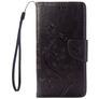 Mobigear Flowers Housse iPhone SE (2022) Etui Porte-Monnaie - Noir