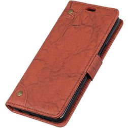 Mobigear Ranch Housse Motorola One Power Etui Porte-Monnaie - Marron