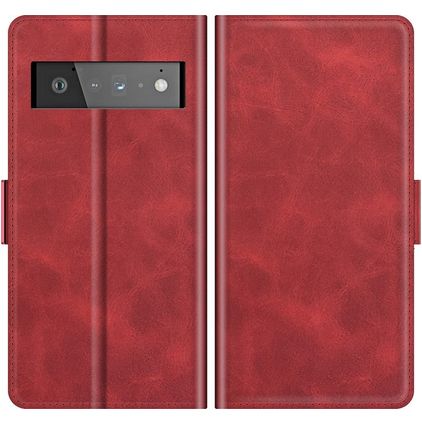 Mobigear Slim Magnet Housse Google Pixel 6 Pro Etui Porte-Monnaie - Rouge