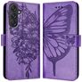 Mobigear Butterfly Samsung Galaxy M55 Étui Portefeuille - Violet