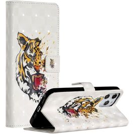 Mobigear Design Housse iPhone 12 Pro Max Etui Porte-Monnaie - Tigre
