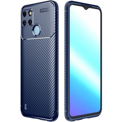 Mobigear Racing Coque Realme C25Y Coque arrière en TPU Souple - Bleu