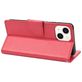 Mobigear Flowers Housse iPhone 14 Plus Etui Porte-Monnaie - Rouge