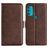 Mobigear Slim Magnet Housse Motorola Moto G71 5G Etui Porte-Monnaie - Marron