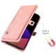 Mobigear Zipper Housse iPhone 14 Plus Etui Porte-Monnaie - Rose doré