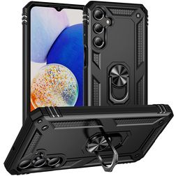 Mobigear Armor ring Coque Samsung Galaxy A16 Coque arrière Rigide Anti-Chocs avec Anneau-Support - Noir