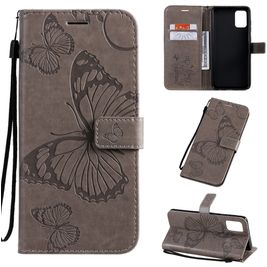 Mobigear Butterfly Housse Samsung Galaxy A71 Etui Porte-Monnaie - Gris