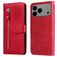 Mobigear Zipper Housse iPhone 17 Pro Max Etui Porte-Monnaie - Rouge