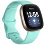 Mobigear Sport Dual Bracelet Silicone Fitbit Versa 3 Fermeture à clou et passant - Turquoise