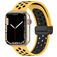 Mobigear Sport Plus Mag Bracelet Silicone Apple Watch Fermeture magnétique - 42/41/40/38 mm - Noir / Jaune