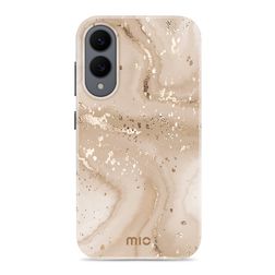MIO Coque Samsung Galaxy S25 Edge MagSafe Coque arrière Rigide - Rose Gold Marble