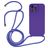 Mobigear Lanyard iPhone 15 Pro Coque avec cordon en Silicone - Violet