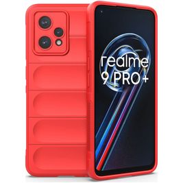 Mobigear Bumpy Coque Realme 9 Pro Plus Coque arrière en TPU Souple - Rouge