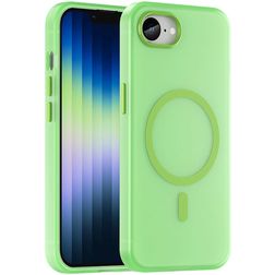 Mobigear Shockproof Coque iPhone 16e MagSafe Coque arrière Rigide - Vert