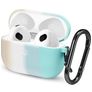 Mobigear Colors Coque Apple AirPods 3 Coque en Silicone Souple - Blanc / Vert