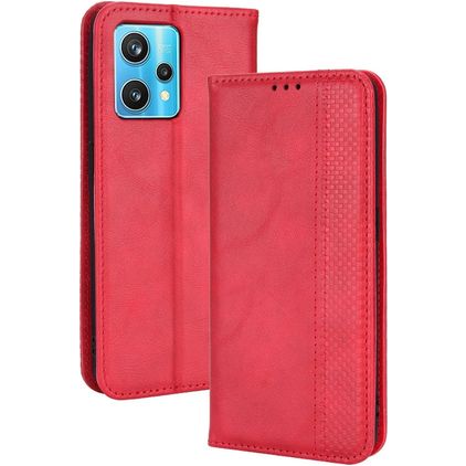 Mobigear Sensation Housse Realme 9 Pro Plus Etui Porte-Monnaie - Rouge