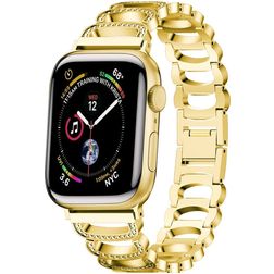 Mobigear Vienna Bracelet Acier pour Apple Watch Fermeture boucle déployante - 42/41/40/38 mm - Or