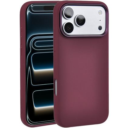 Valenta Silk iPhone 18 Pro Max Silicone MagSafe Coque arrière Antichoc - Cherry