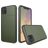 Mobigear Card iPhone 11 Plastique rigide Coque arrière Antichoc avec porte-cartes - Vert armée
