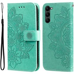 Mobigear Flowers Housse Samsung Galaxy S23 Etui Porte-Monnaie - Vert