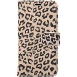 Mobigear Leopard Housse iPhone XS Etui Porte-Monnaie - Marron