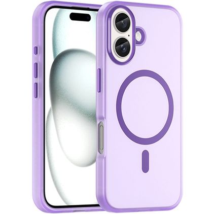 Mobigear Shockproof Coque iPhone 16 Plus MagSafe Coque arrière en TPU Souple - Violet
