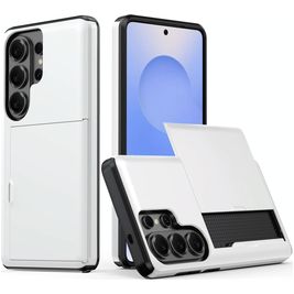 Mobigear Card Coque Samsung Galaxy S26 Ultra Coque arrière Rigide Anti-Chocs avec Porte-Cartes - Blanc Mobigear Card Coque Samsung Galaxy S26 Ultra Coque arrière Rigide Anti-Chocs avec Porte-Cartes - Blanc